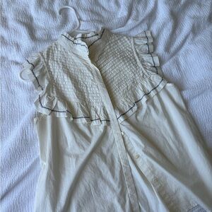 Sezane Button Down Tank Top
